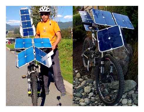 lehet, tölteni, elektromos, kerékpárt, napelemmel